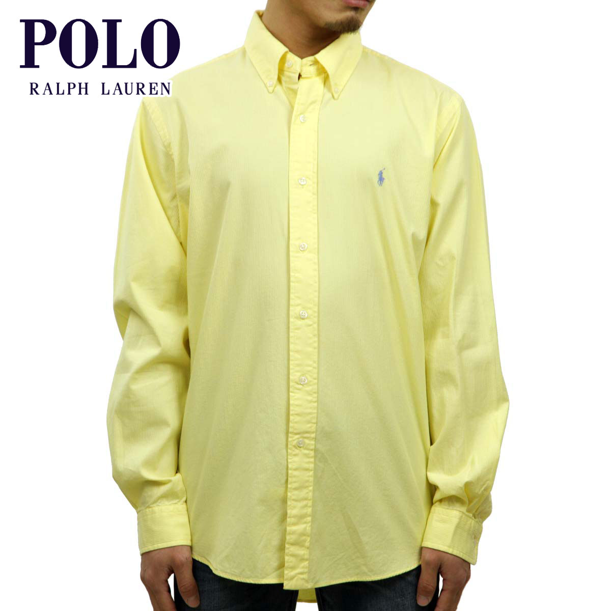 新品 ラルフローレン ボタンダウン 長袖シャツ 140 イエロー ポロラルフローレン POLO RALPH LAUREN ボーイズ 長袖 ボタン