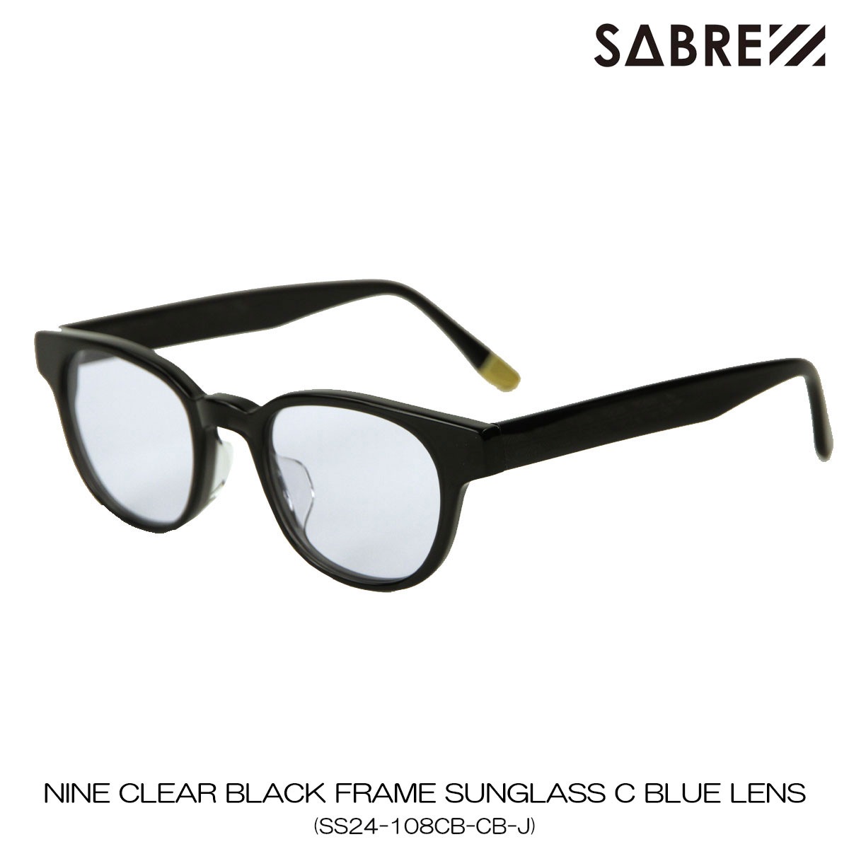 �����С� ��� ��ǥ����� ���󥰥饹 ��������Ź SABRE �᤬�� �ʥ��� NINE CLEAR BLACK FRAME SUNGLASS C BLUE LENS SS24-108CB-CB-J
