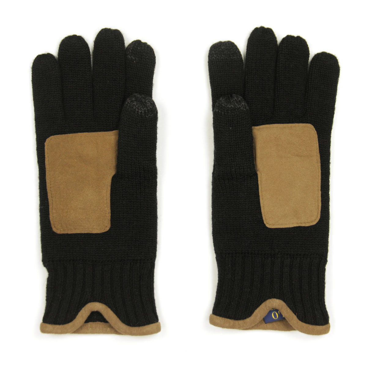 �ݥ� ���ե������ ���� ��� ��ǥ����� ������ POLO RALPH LAUREN �˥å� ��֤��� �������� CLASSIC LUX MERINO TOUCH GLOVE WITH LEATHER PATCH PC0463 001 POLO BLACK A05B B3C C3D DAE E13F