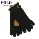 �ݥ� ���ե������ ���� ��� ��ǥ����� ������ POLO RALPH LAUREN �˥å� ��֤��� �������� CLASSIC LUX MERINO TOUCH GLOVE WITH LEATHER PATCH PC0463 001 POLO BLACK A05B B3C C3D DAE E13F