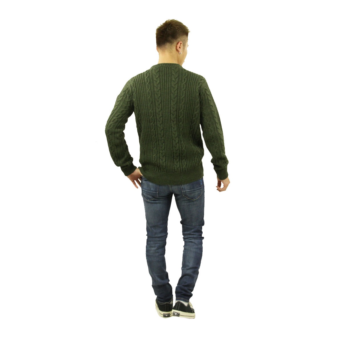 �����å�����ɥ����� �������� ��� ��������Ź SCOTCH&SODA �˥å� ���롼�ͥå��������� WOOL-BLEND STRUCTURE KNIT SWEATER MILITARY 169257 0360 65405 55 A39B B1C C1D D7E E08F