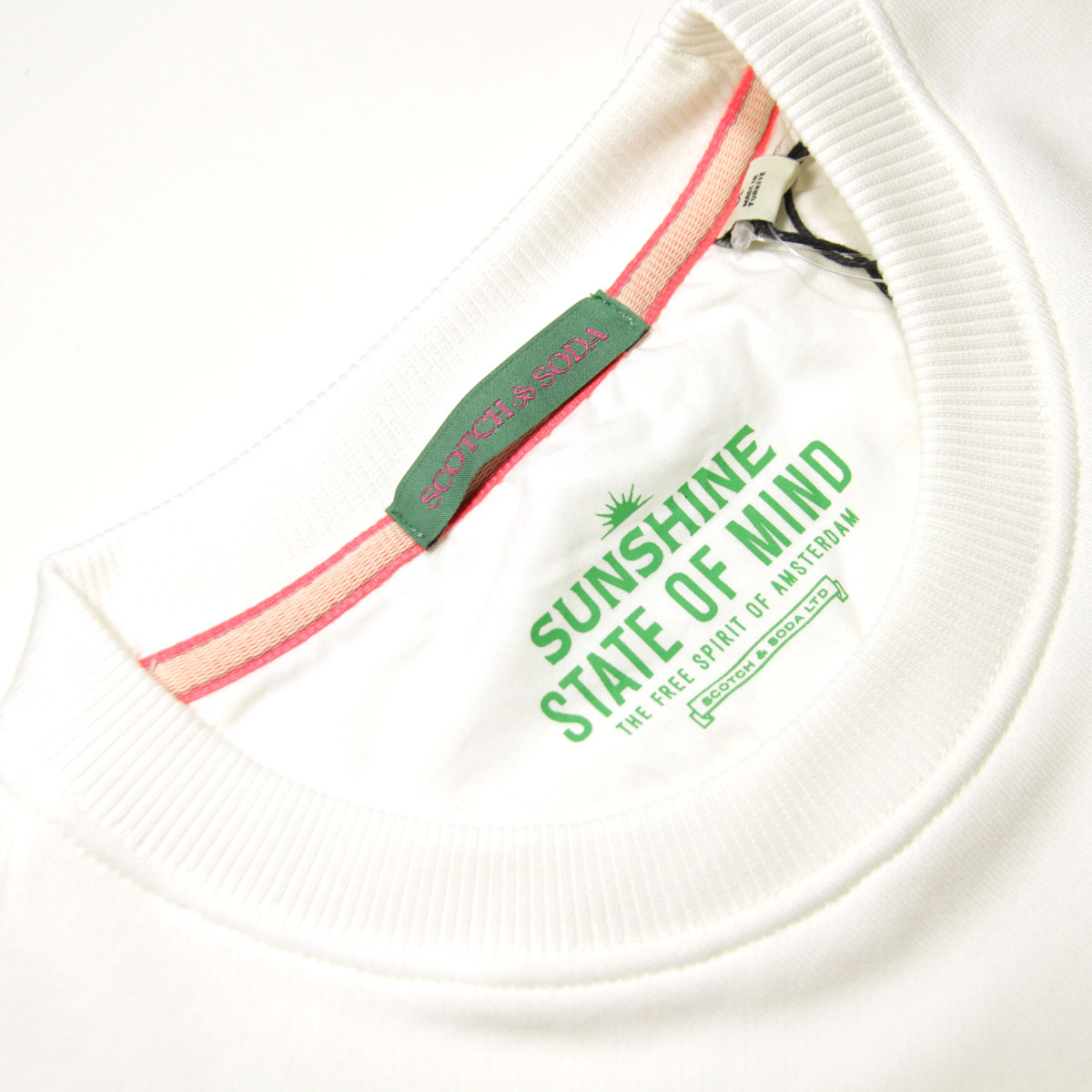 �����å�����ɥ����� ��� �������å� ��������Ź SCOTCH��SODA �ȥ졼�ʡ� �ե꡼�� ����ץ� ���� SEASONAL ESSENTIALS - CLASSIC LOGO BADGE SWEATSHIRT 171651 102 73800 00 DENIM WHITE A39B B1C C1D D5E E01F