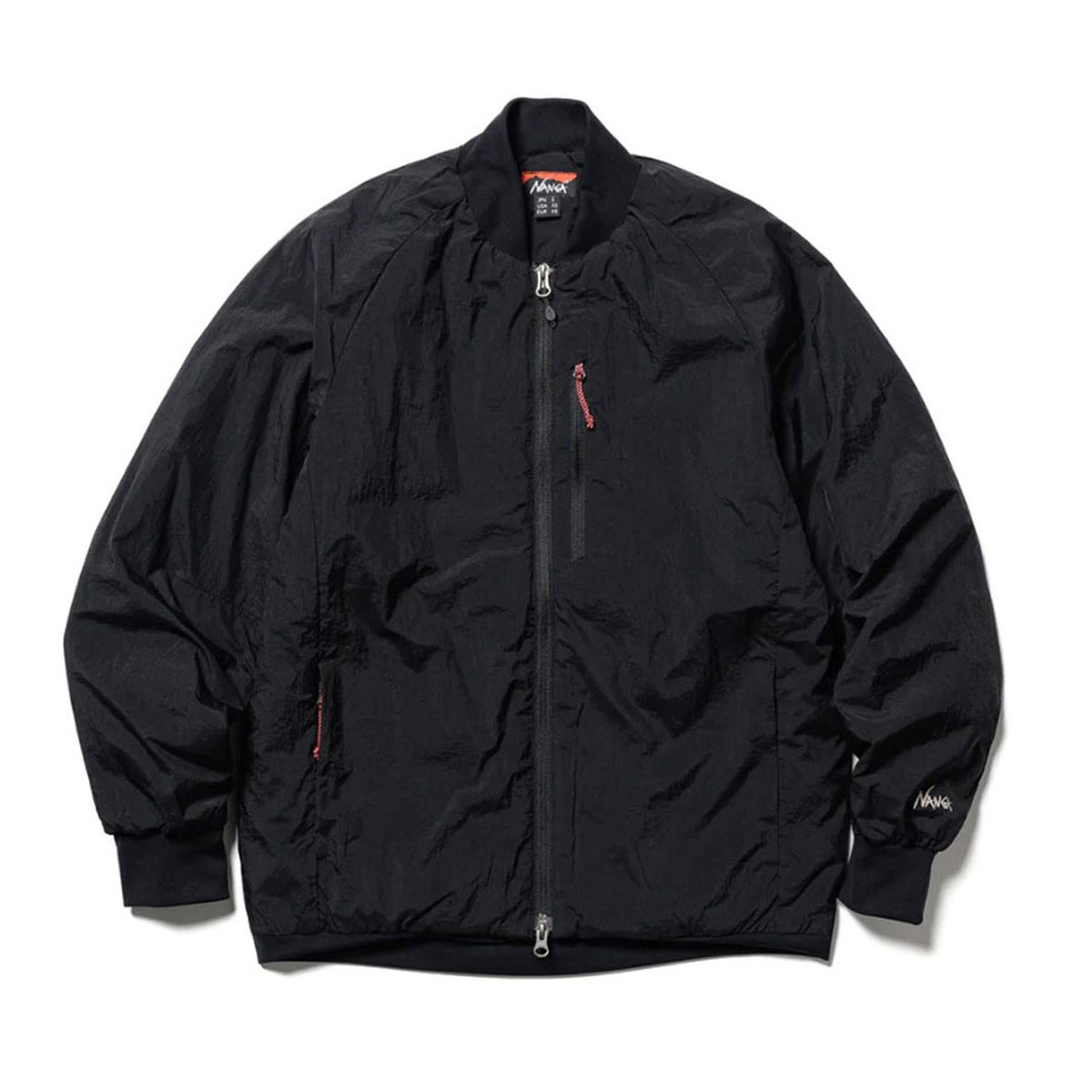ʥ  ֥륾 Ź NANGA  㥱å MA-1 SOFT DOWN VARSITY BLOUSON BLK N2500-0J001A BLACK A16B B1C C1D D4E E13F