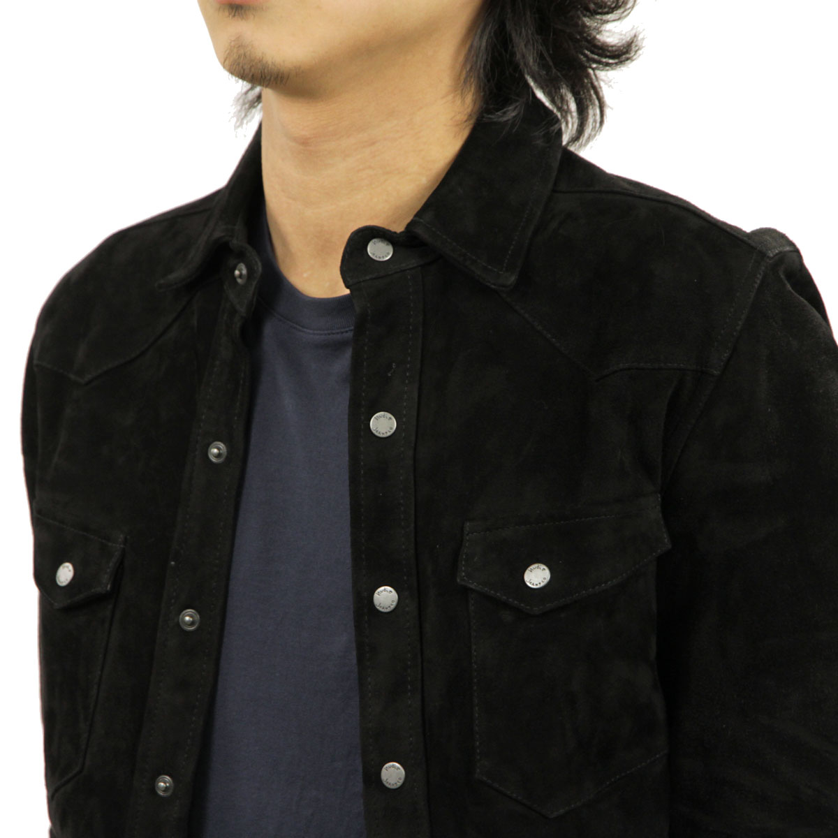 ̡ǥ   Ź Nudie Jeans Ĺµ  Jonis Suede Shirt Black B01 140300 3027 A62B B1C C1D D6E E13F