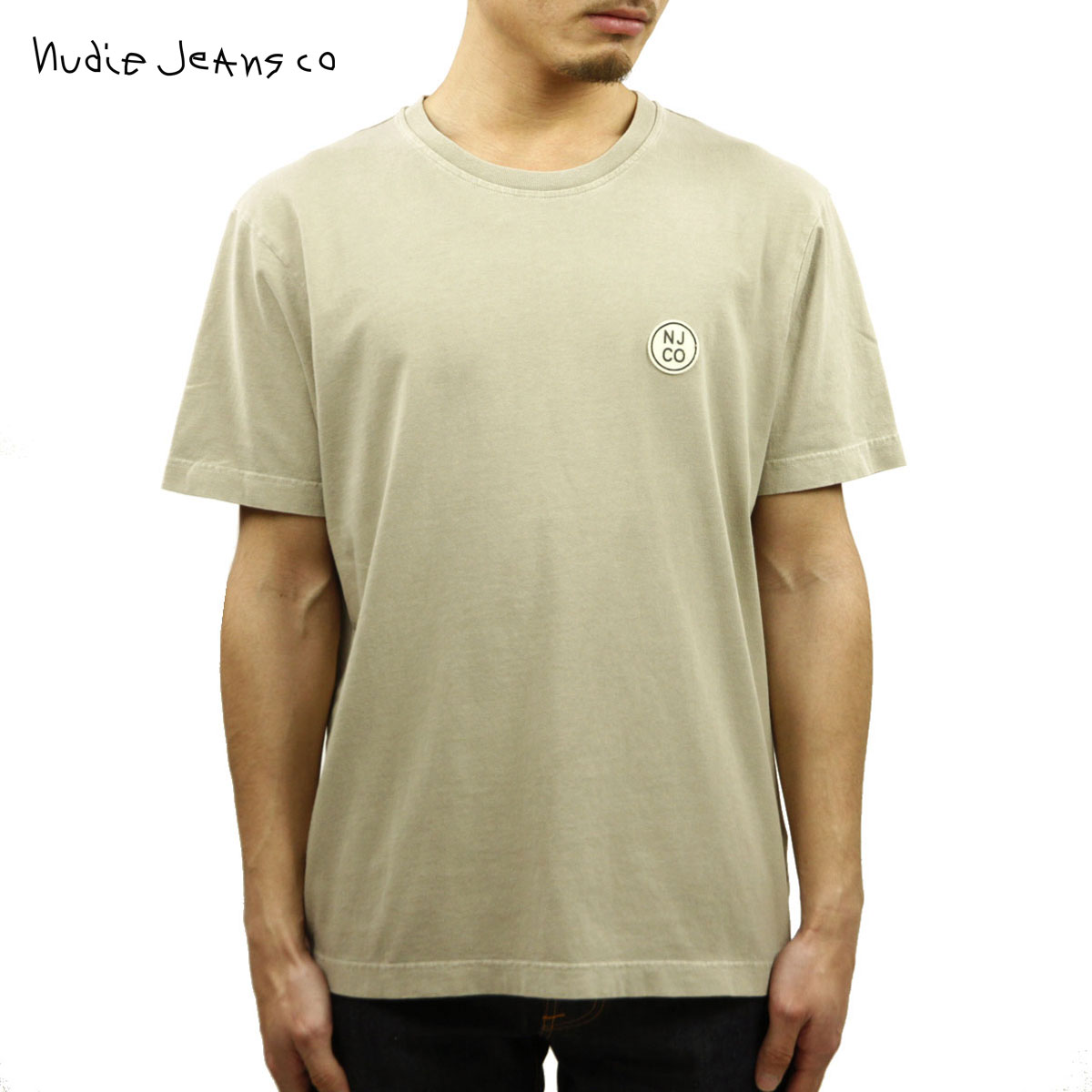 ̡ǥ T  Ź Nudie Jeans ȾµT 롼ͥåT UNO NJCO CIRCLE CREW TEE BEIGE B16 131680 A62B B1C C1D D1E E18F