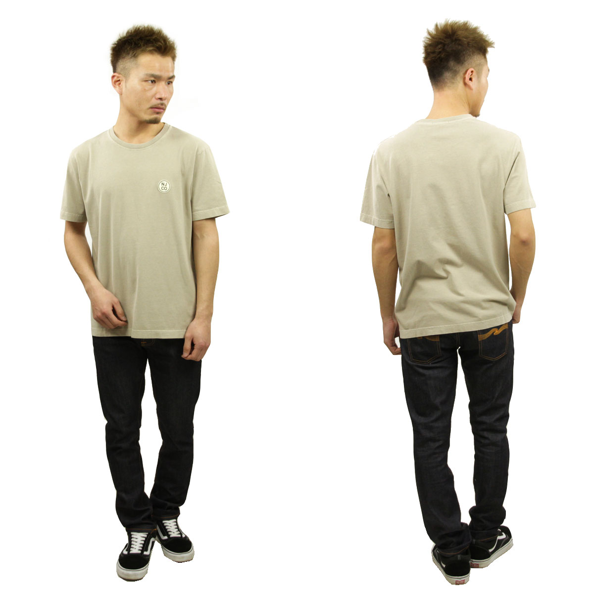 ̡ǥ T  Ź Nudie Jeans ȾµT 롼ͥåT UNO NJCO CIRCLE CREW TEE BEIGE B16 131680 A62B B1C C1D D1E E18F