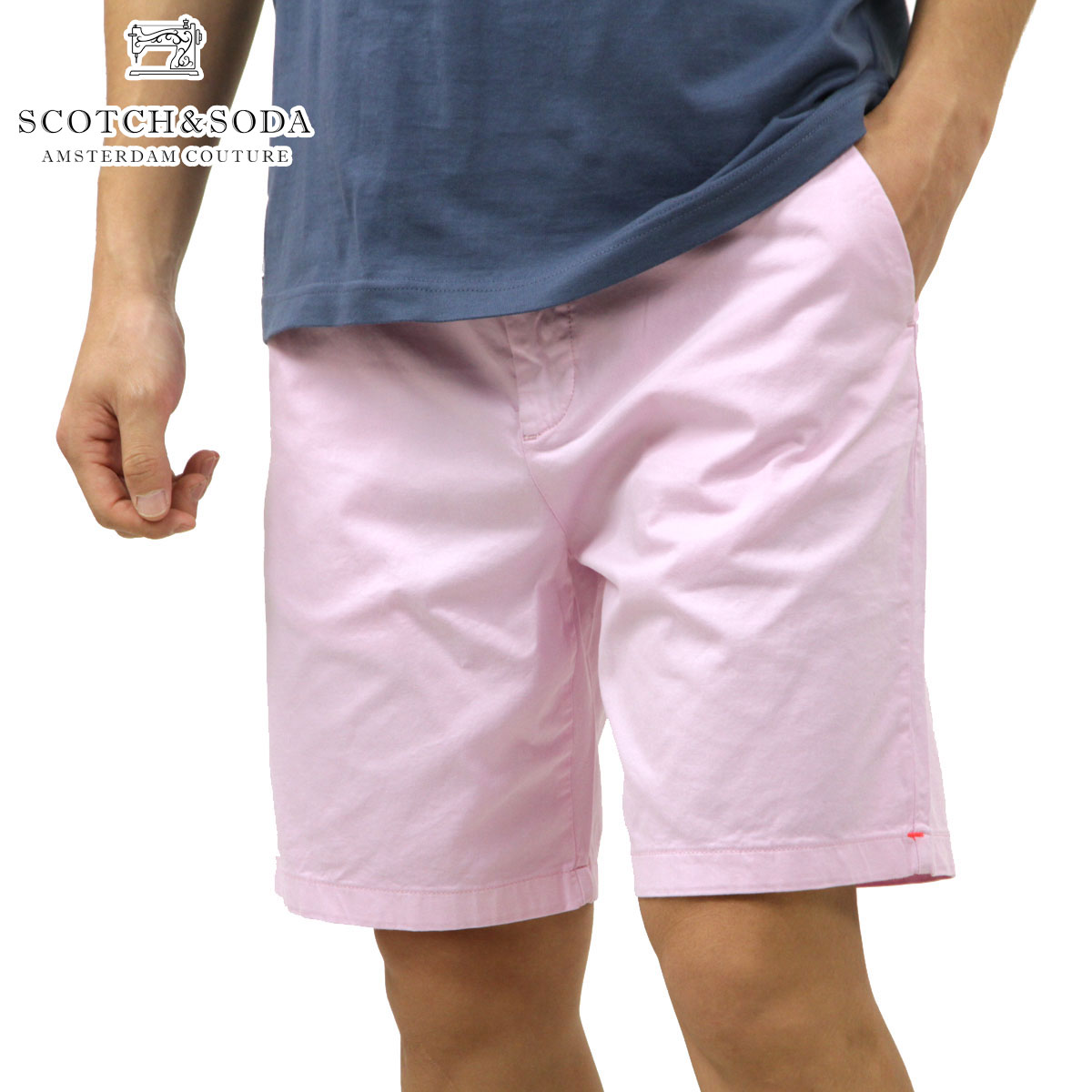 �����å�����ɥ����� �ܥȥॹ ��� ��������Ź SCOTCH��SODA ���硼�ȥѥ�� �������ȥ��� STUART GARMENT-DYED PIMA COTTON-BLEND CHINO SHORT PANTS 165959 4785 52504 12 PINK ICON A39B B1C C2D D4E E11F