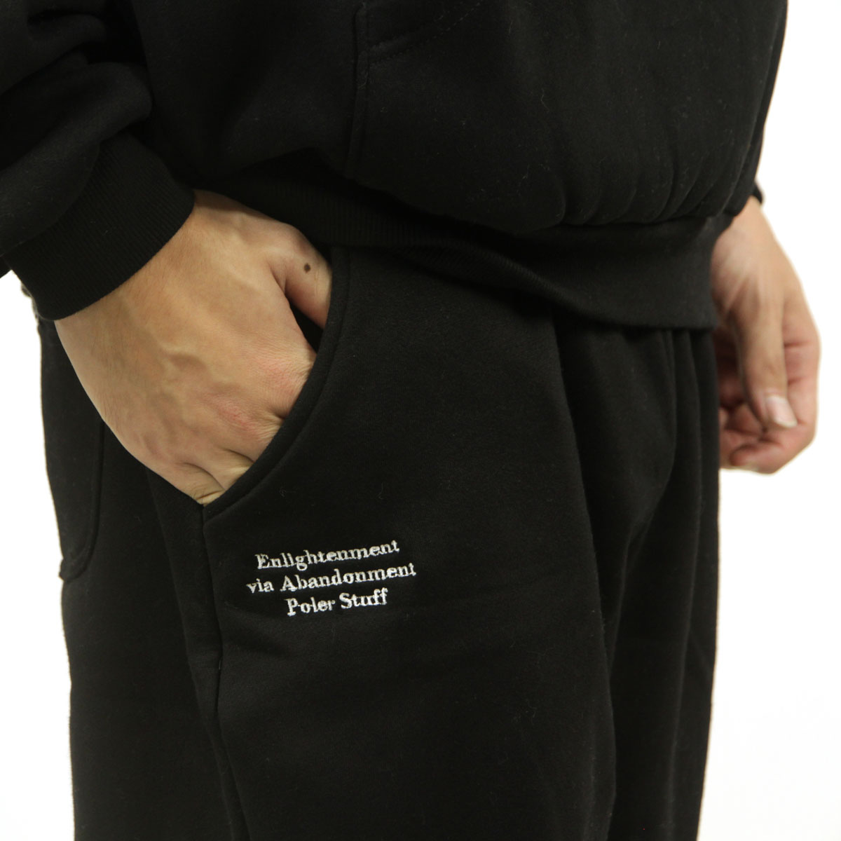 �ݡ��顼 ��� �������åȥѥ�� ��������Ź POLER �ܥȥॹ ���󥰥ѥ�� POCKET SWEAT PANTS D 243MCV0042-BLK BLACK