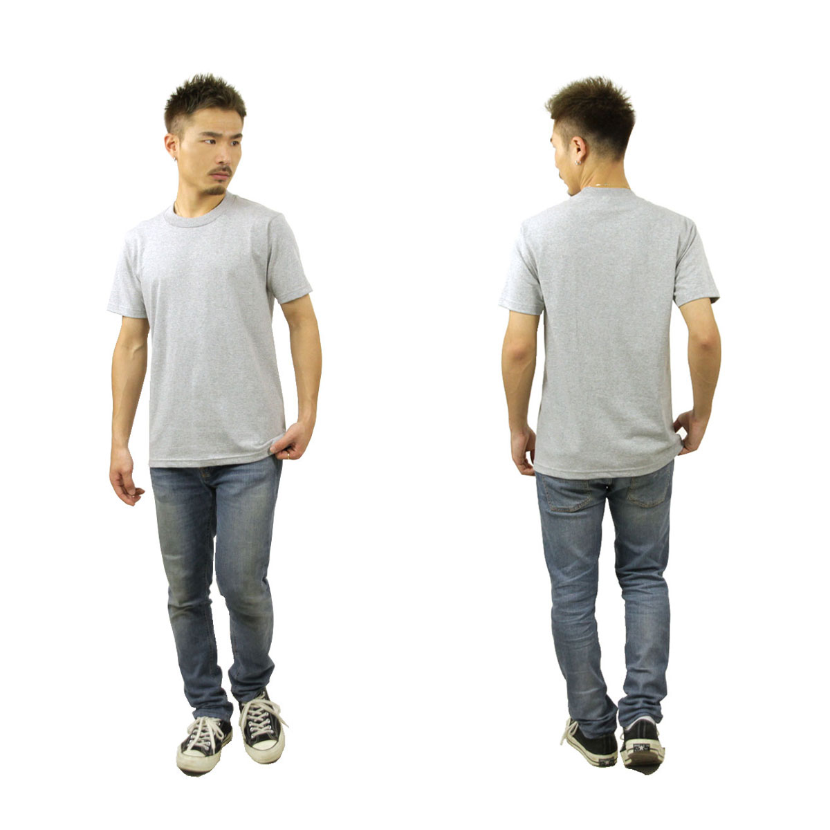 �ץ������ T����� ��� ������ PROCLUB ȾµT����� ���롼�ͥå�T����� COMFORT COTTON SHORT SLEEVE T-SHIRT HEATHER GREY #102  �礭�������� AB6B B1C C1D D1E E02F