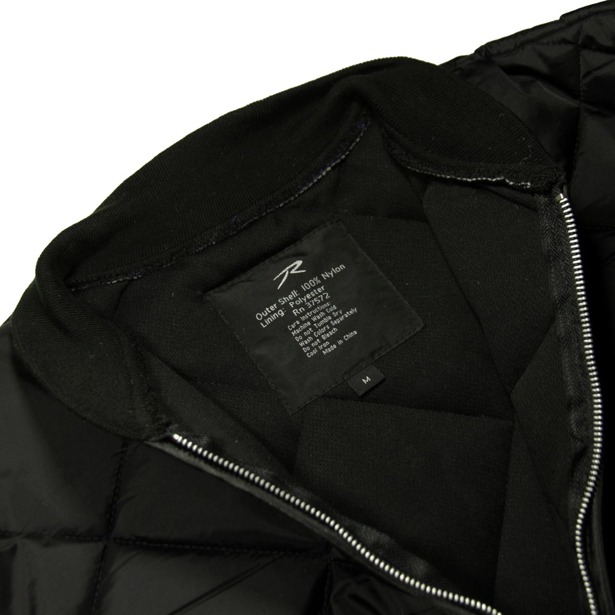 ������ MA-1 ��� ������ ROTHCO ����ƥ��󥰥��㥱�å� �������� ROTHCO DIAMOND NYLON QUILTED FLIGHT JACKET BLACK 7230 A98B B1C C1D D4E E13F