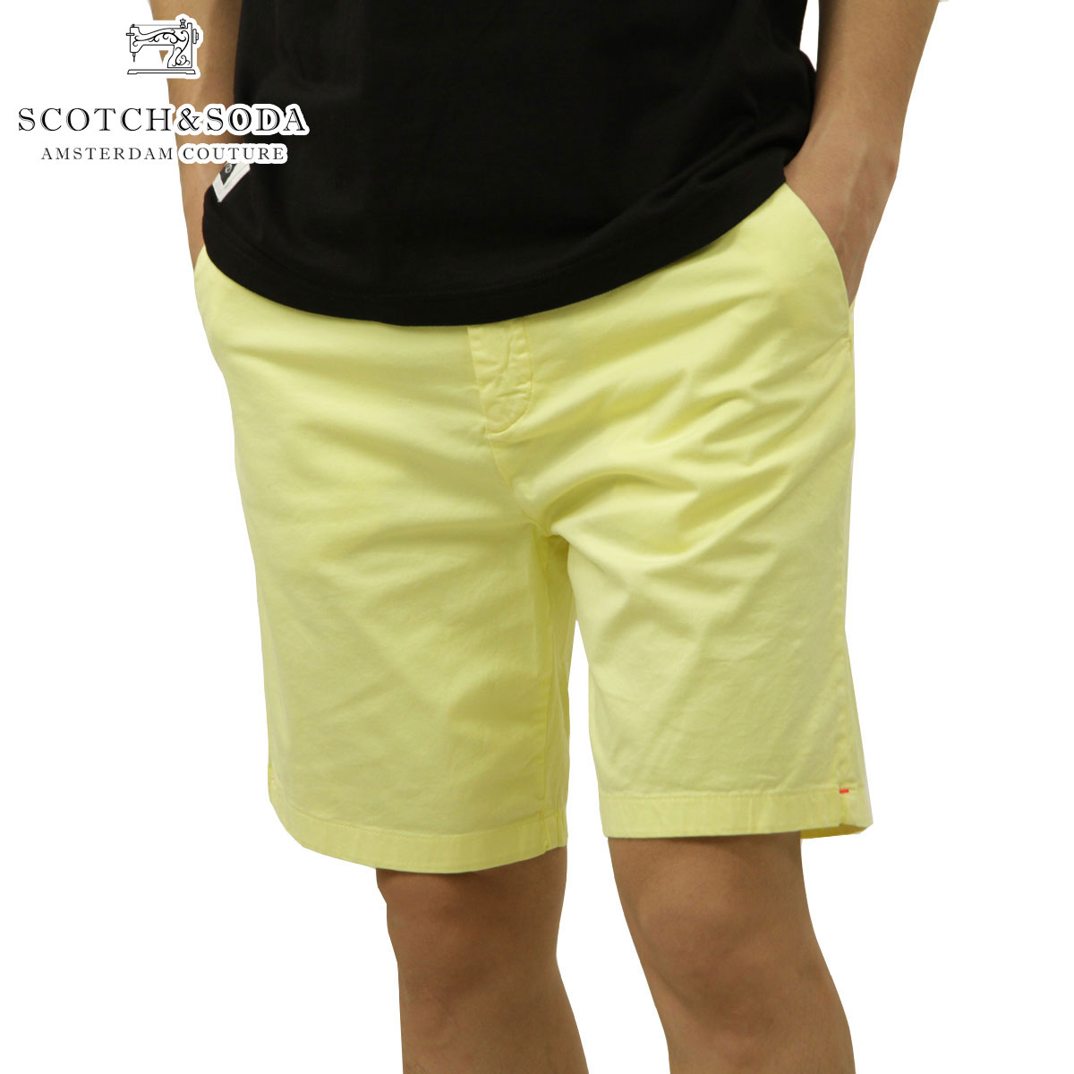 �����å�����ɥ����� �ܥȥॹ ��� ��������Ź SCOTCH��SODA ���硼�ȥѥ�� �������ȥ��� STUART GARMENT-DYED PIMA COTTON-BLEND CHINO SHORT PANTS 165959 0510 52504 40 LEMONADE A39B B1C C2D D4E E12F