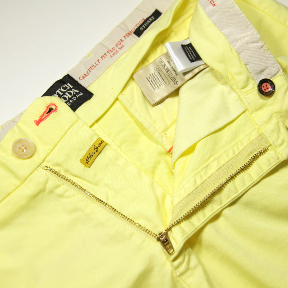 �����å�����ɥ����� �ܥȥॹ ��� ��������Ź SCOTCH��SODA ���硼�ȥѥ�� �������ȥ��� STUART GARMENT-DYED PIMA COTTON-BLEND CHINO SHORT PANTS 165959 0510 52504 40 LEMONADE A39B B1C C2D D4E E12F