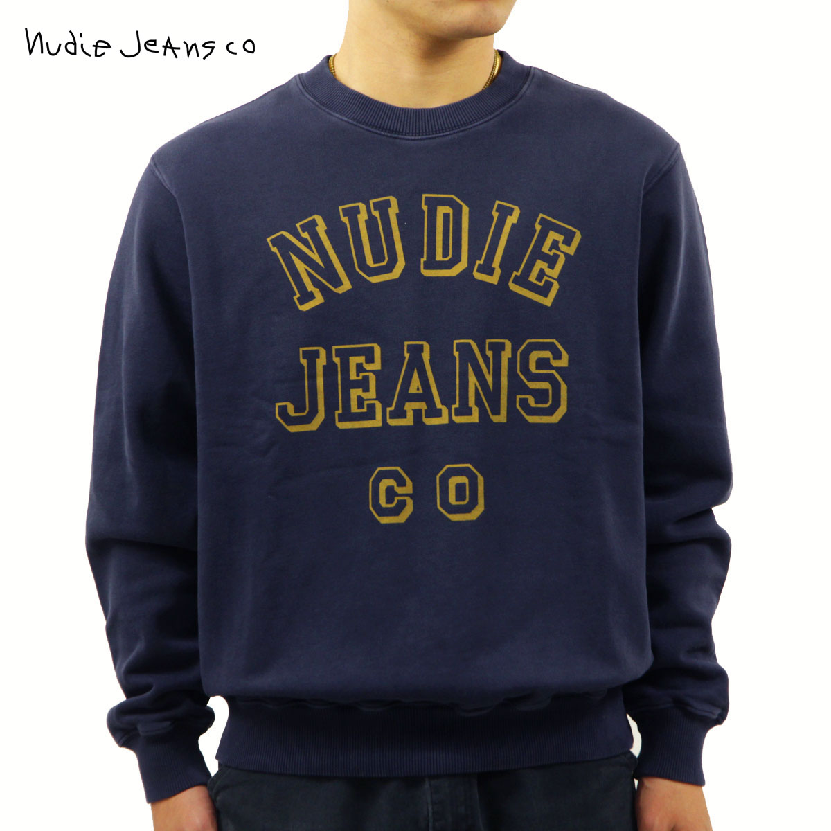 �̡��ǥ��������� �������å� ��� ��������Ź Nudie Jeans Ĺµ �ץ륪���С� ���롼�ͥå� �ȥ졼�ʡ� ���� �ץ��� LASSE CREW FLEECE 150487 B25 NAVY A62B B1C C1D D5E E06F