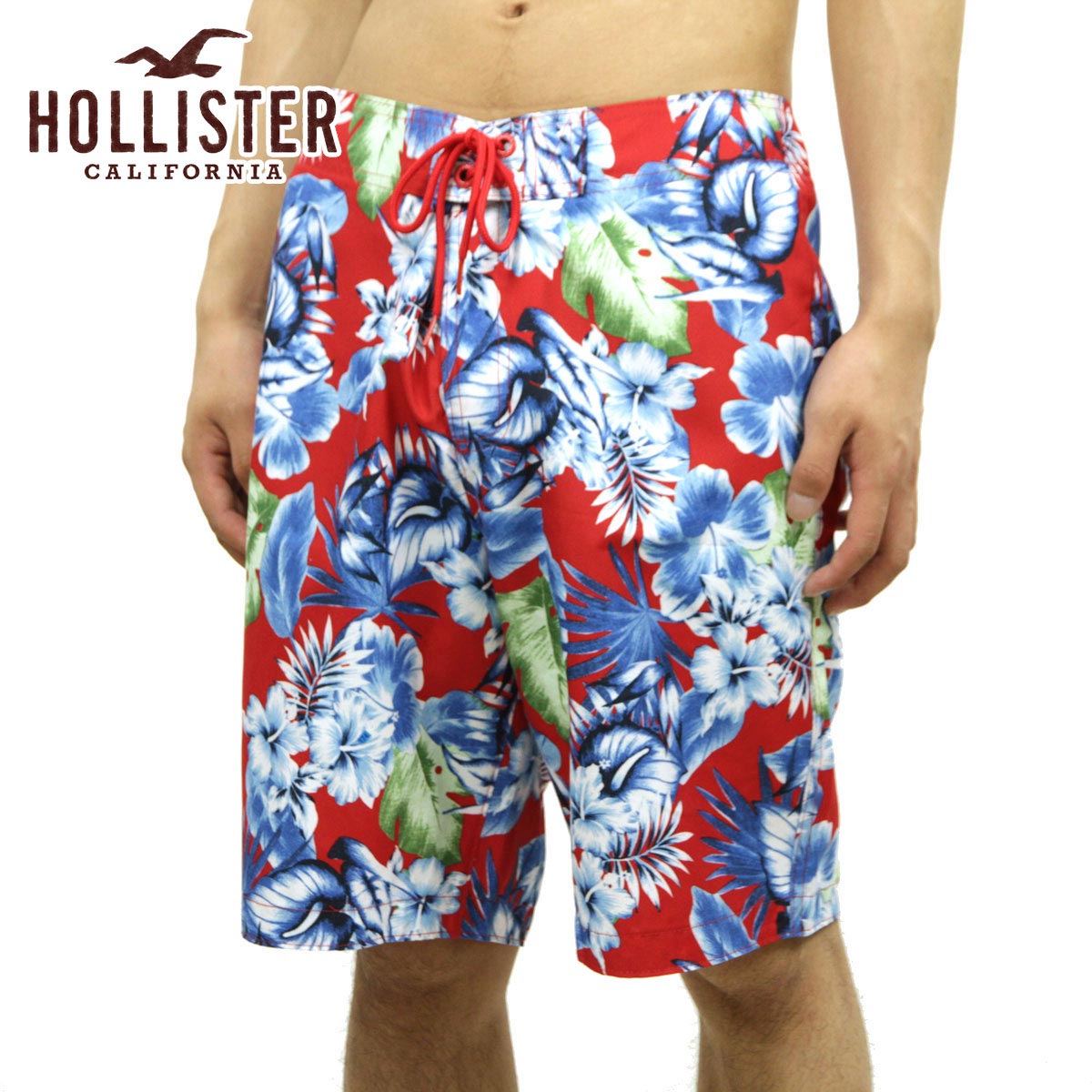 �ۥꥹ���� ���� ��� ������ HOLLISTER ������ѥ��  Floral Print Classic Fit Swim Shorts At The Knee 9 INSEAM 333-340-0475-059 A03B B1C C2D D7E E11F