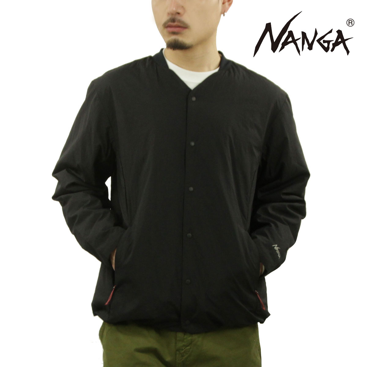 ʥ  󥫡ǥ Ź NANGA  Ρ顼 NO COLLAR SOFT DOWN CARDIGAN BLK ND2411-1A100-A BLACK
