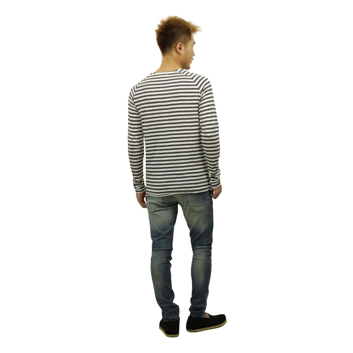 �̡��ǥ��������� ����T ��� ��������Ź Nudie Jeans ĹµT����� Otto Raglan Sleeve 131338 4015 W14 White/Grey D15S25