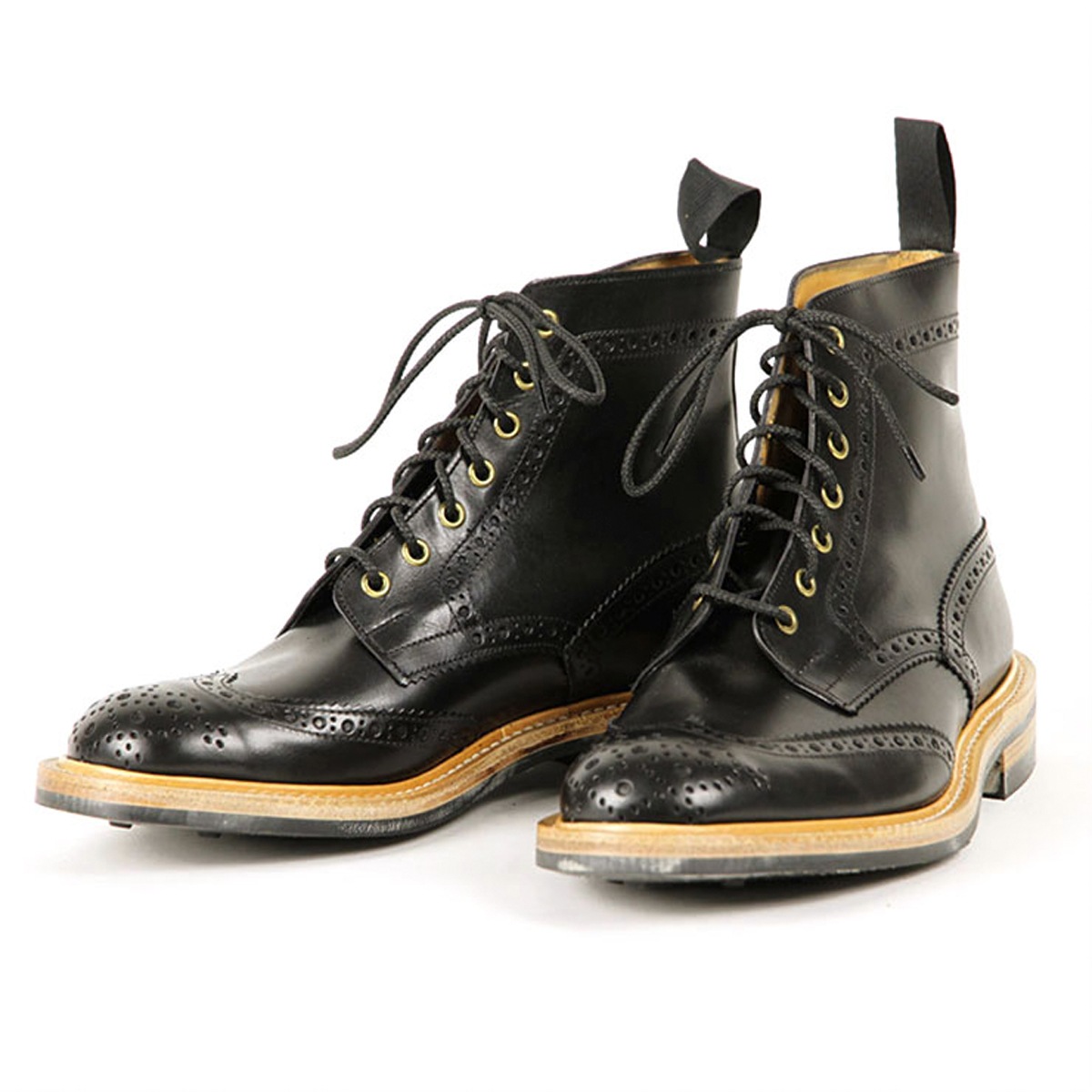 ȥå TRICKERS Ź 塼 TRICKER'S M2508 WING TIP SHOES BLACK A86B B1C C4D D5E E13F