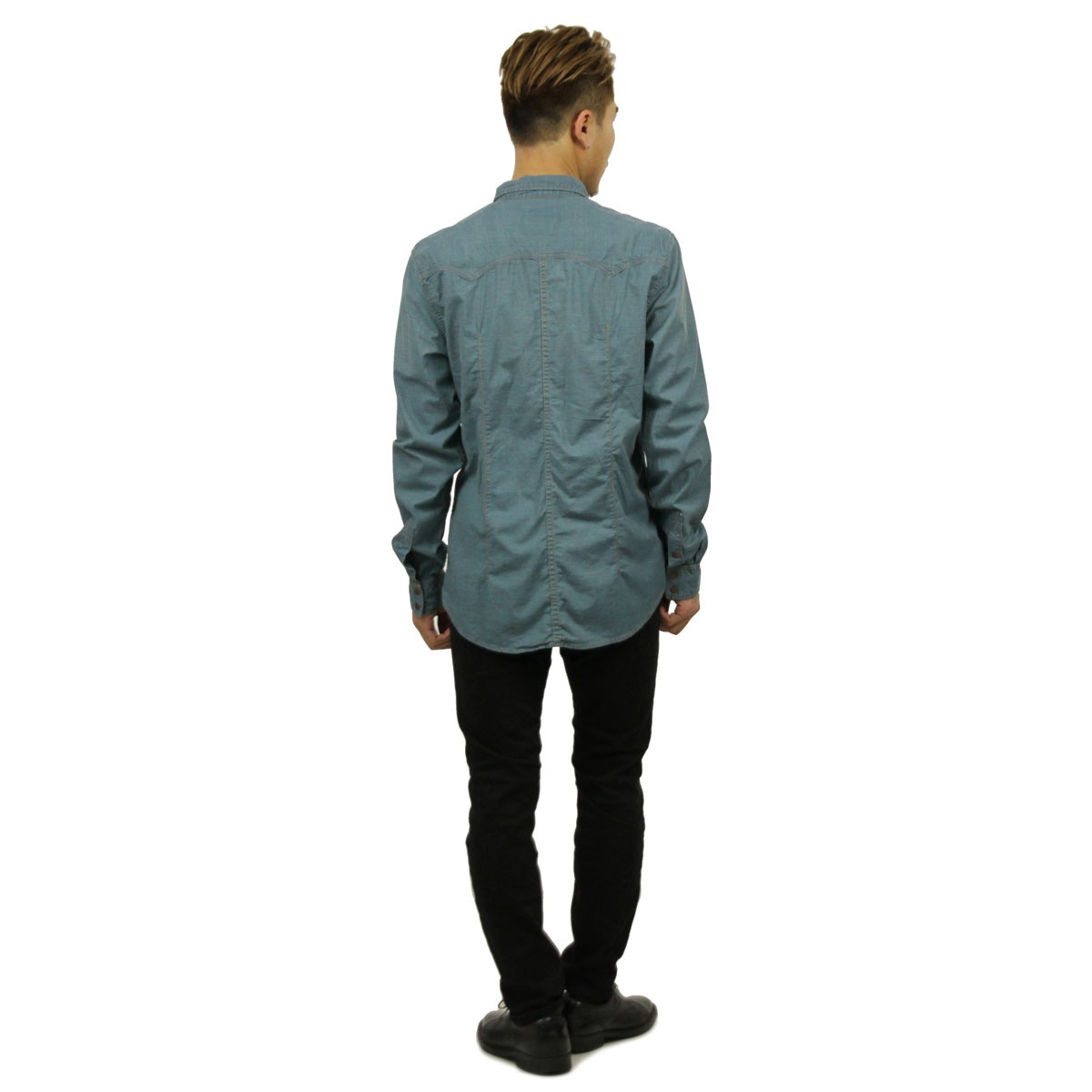ヌーディージーンズ シャツ メンズ 正規販売店 Nudie Jeans 長袖シャツ Gusten Organic Seventies ...