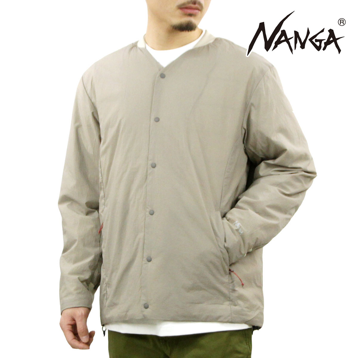 ʥ  󥫡ǥ Ź NANGA  Ρ顼 NO COLLAR SOFT DOWN CARDIGAN BEG ND2411-1A100-A BEIGE