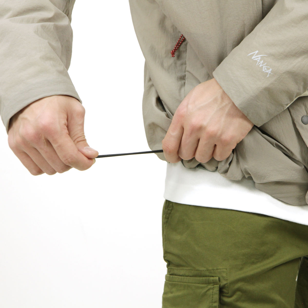 ʥ  󥫡ǥ Ź NANGA  Ρ顼 NO COLLAR SOFT DOWN CARDIGAN BEG ND2411-1A100-A BEIGE