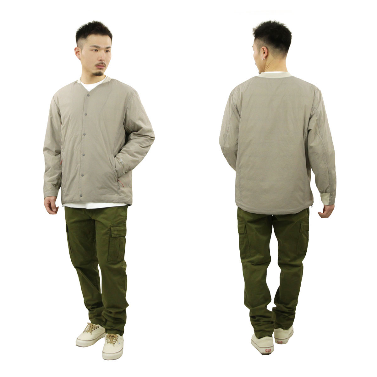 ʥ  󥫡ǥ Ź NANGA  Ρ顼 NO COLLAR SOFT DOWN CARDIGAN BEG ND2411-1A100-A BEIGE