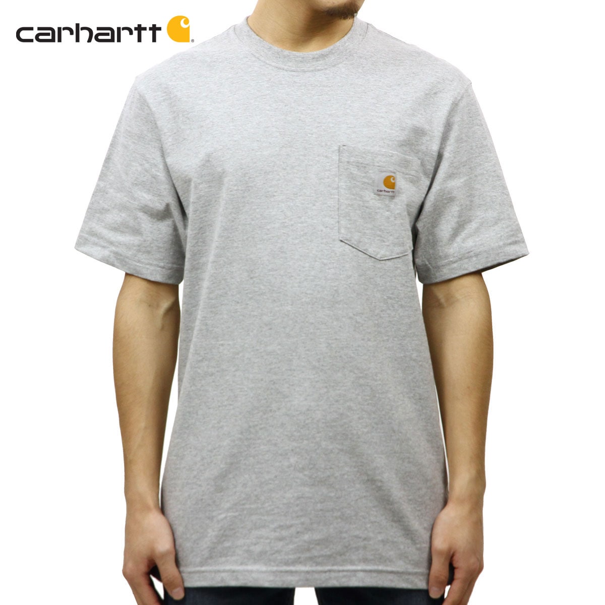 �����ϡ��� CARHARTT ������ ��� Ⱦµ�ݥ��å�T����� WORKWEAR POCKET SHORT-SLEEVE T-SHIRT K87 HGY HEATHER GRAY A11B B1C C1D D1E E02F