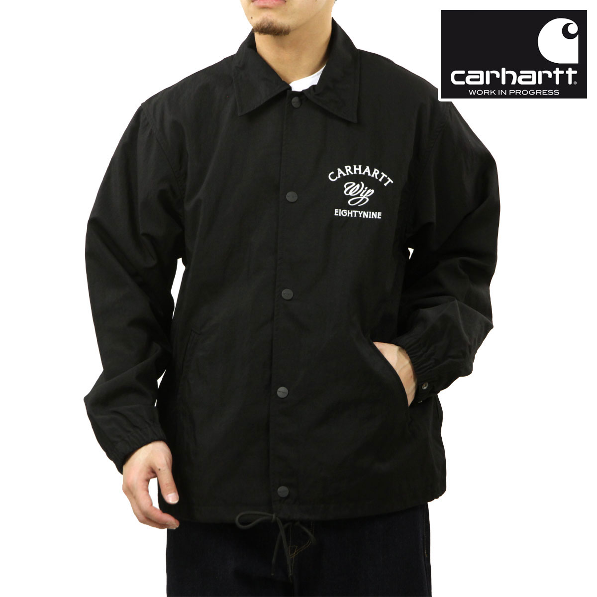 �����ϡ��� ��� ���������㥱�å� ������ CARHARTT WIP �ܥ�������� �������� EIGHTYNINE COACH JACKET BLACK / WHITE I036134 0D2XX