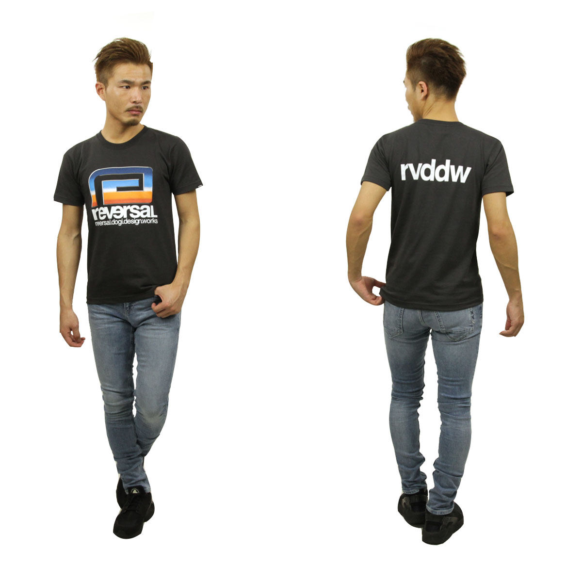 ��С����� T����� ��� ��������Ź REVERSAL ȾµT�����  ���åȥ�T����� RETRO FUTURE BIG MARK COTTON TEE rv19aw039 SUMI BLACK A06B B1C C1D D1E E13F