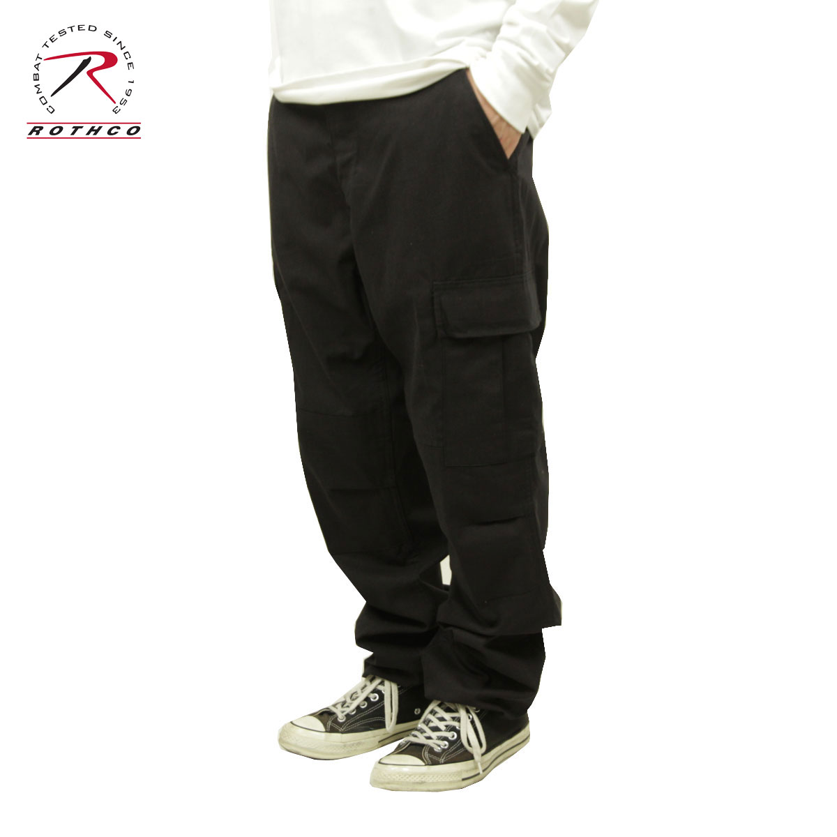 ������ �������ѥ�� ��� ������ ROTHCO �ܥȥॹ �ߥ꥿�꡼�ѥ�� ROTHCO RIP-STOP BDU CARGO PANTS BLACK 5923 A98B B1C C2D D3E E13F