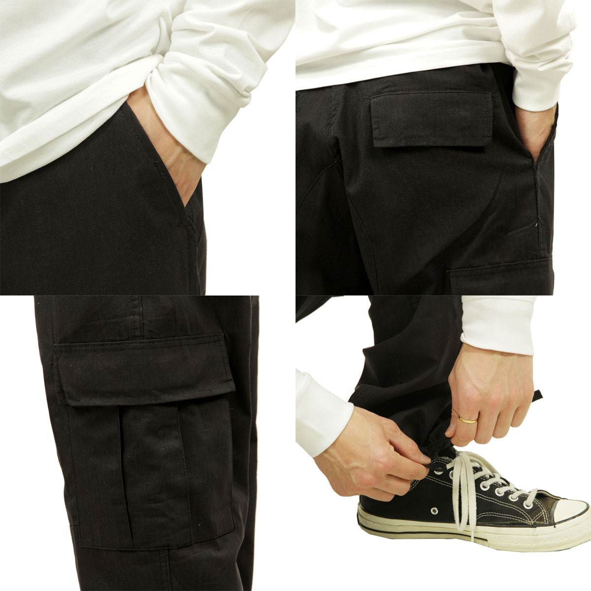 ������ �������ѥ�� ��� ������ ROTHCO �ܥȥॹ �ߥ꥿�꡼�ѥ�� ROTHCO RIP-STOP BDU CARGO PANTS BLACK 5923 A98B B1C C2D D3E E13F