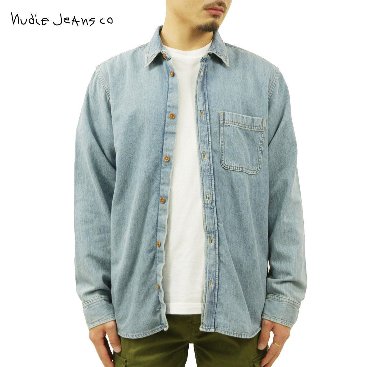 �̡��ǥ��������� �ǥ˥ॷ��� ��� ��������Ź Nudie Jeans Ĺµ����� HEBBE DENIM SHIRTS SUNDAYS 140728 B26 A62B B1C C1D D6E E07F