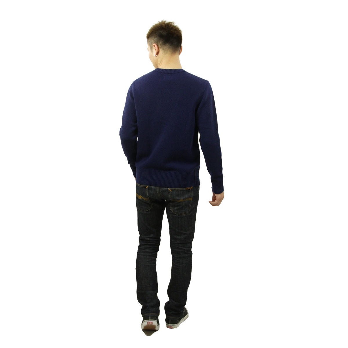 �̡��ǥ��������� �������� ��� ��������Ź Nudie Jeans Ĺµ �ץ륪���С� ���롼�ͥå� ������ �˥å� HAMPUS WOOL SWEATER 150479 P12 BLUEBERRY A62B B1C C1D D7E E11F