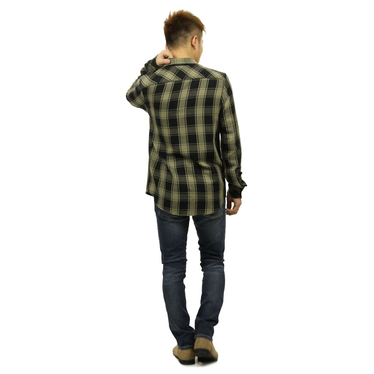 �̡��ǥ��������� ����� ��� ��������Ź Nudie Jeans Ĺµ�����  STEN BLOCK CHECK SHIRT 140500 3004 DESERT GREEN A62B B1C C1D D6E E02F