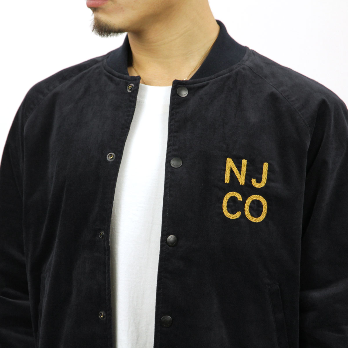 �̡��ǥ��������� ���㥱�å� ��� ��������Ź Nudie Jeans ���������ॸ�㥱�å� MARK VELVET STADIUM JACKET NAVY B25 160640 5008 A62B B1C C1D D4E E13F