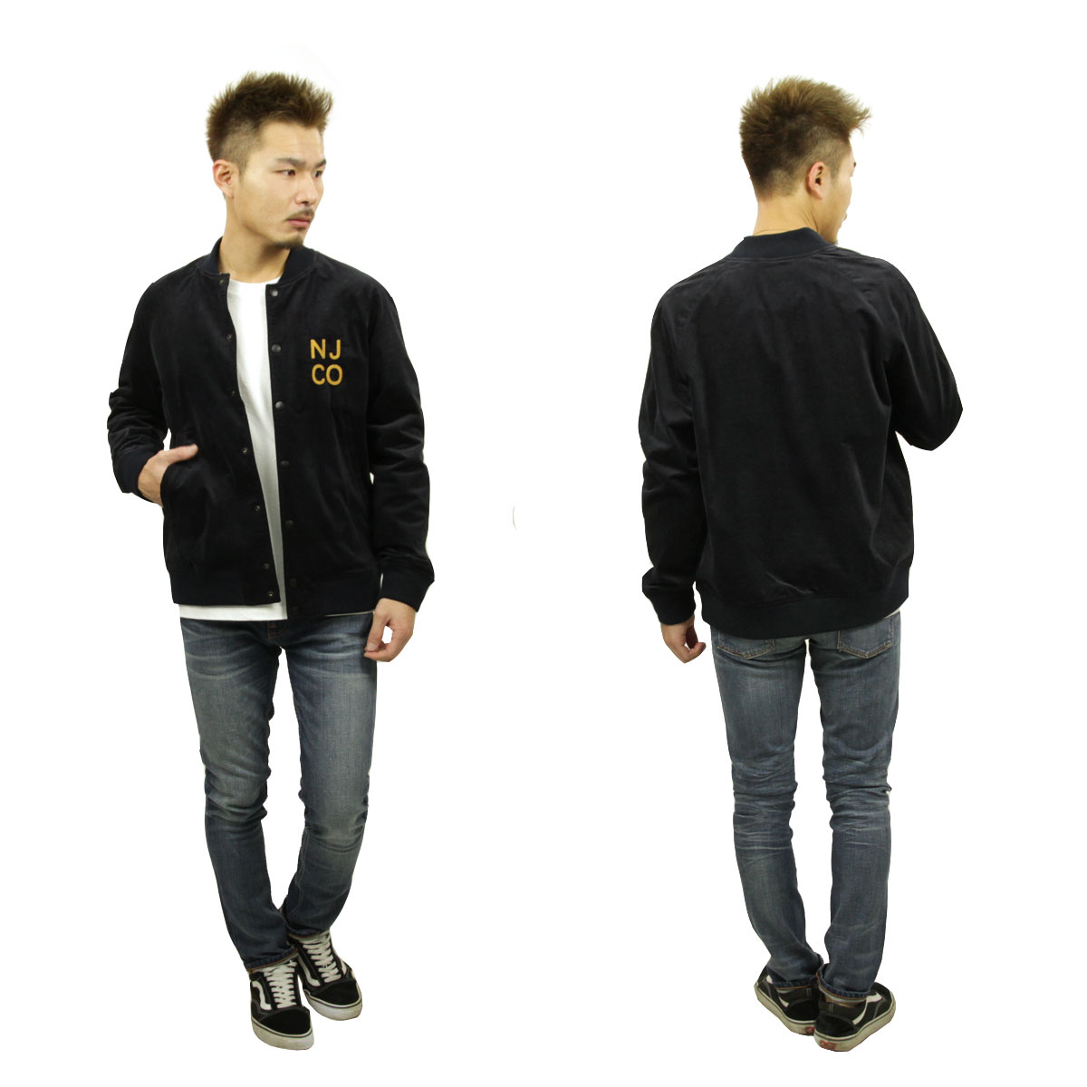 �̡��ǥ��������� ���㥱�å� ��� ��������Ź Nudie Jeans ���������ॸ�㥱�å� MARK VELVET STADIUM JACKET NAVY B25 160640 5008 A62B B1C C1D D4E E13F