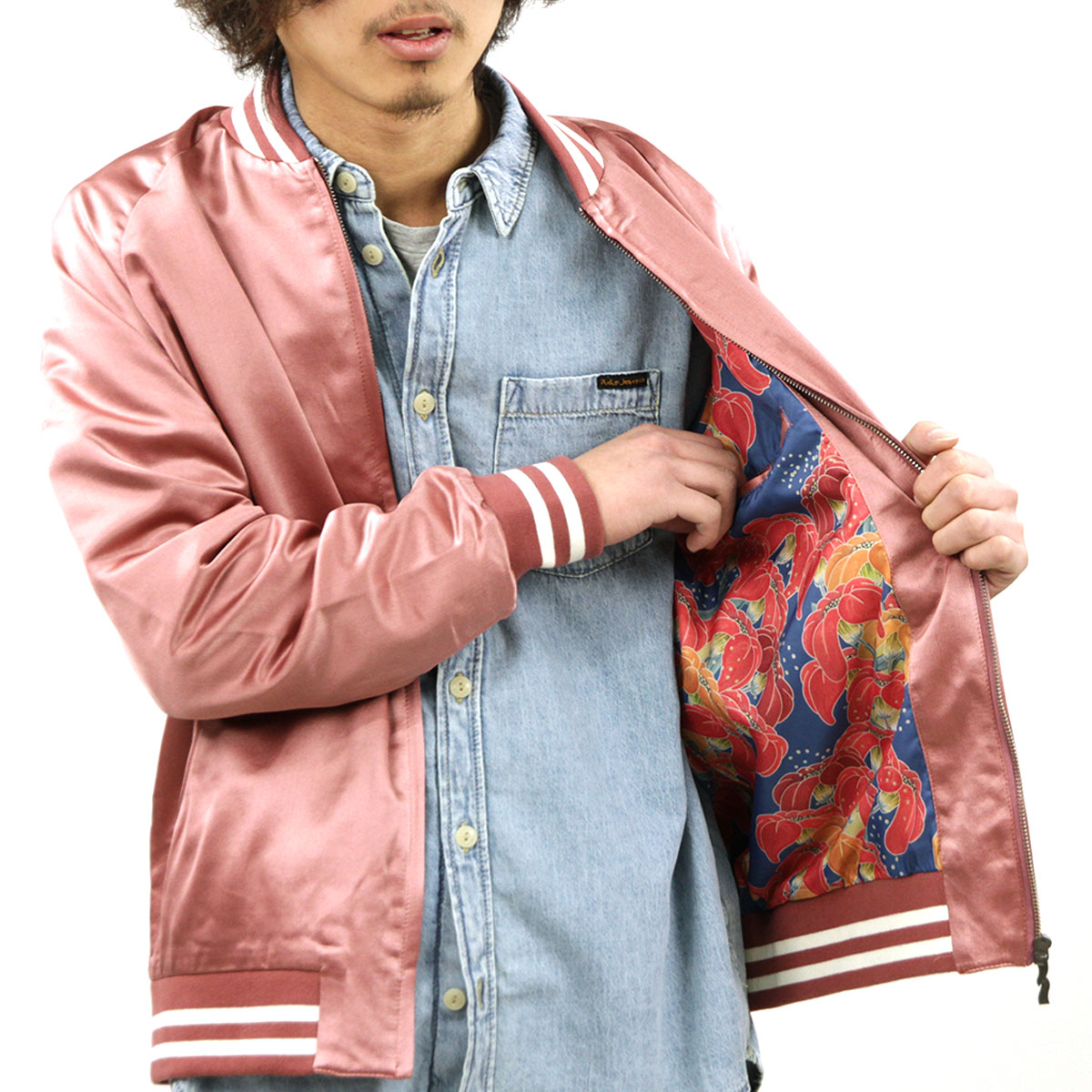 �̡��ǥ��������� ���㥱�å� ��� ��������Ź Nudie Jeans �������� ���ƥ󥸥㥱�å� MARK BASEBALL EYE CLOUD JACKET DUSTY RED R32 160665 A62B B1C C1D D4E E11F