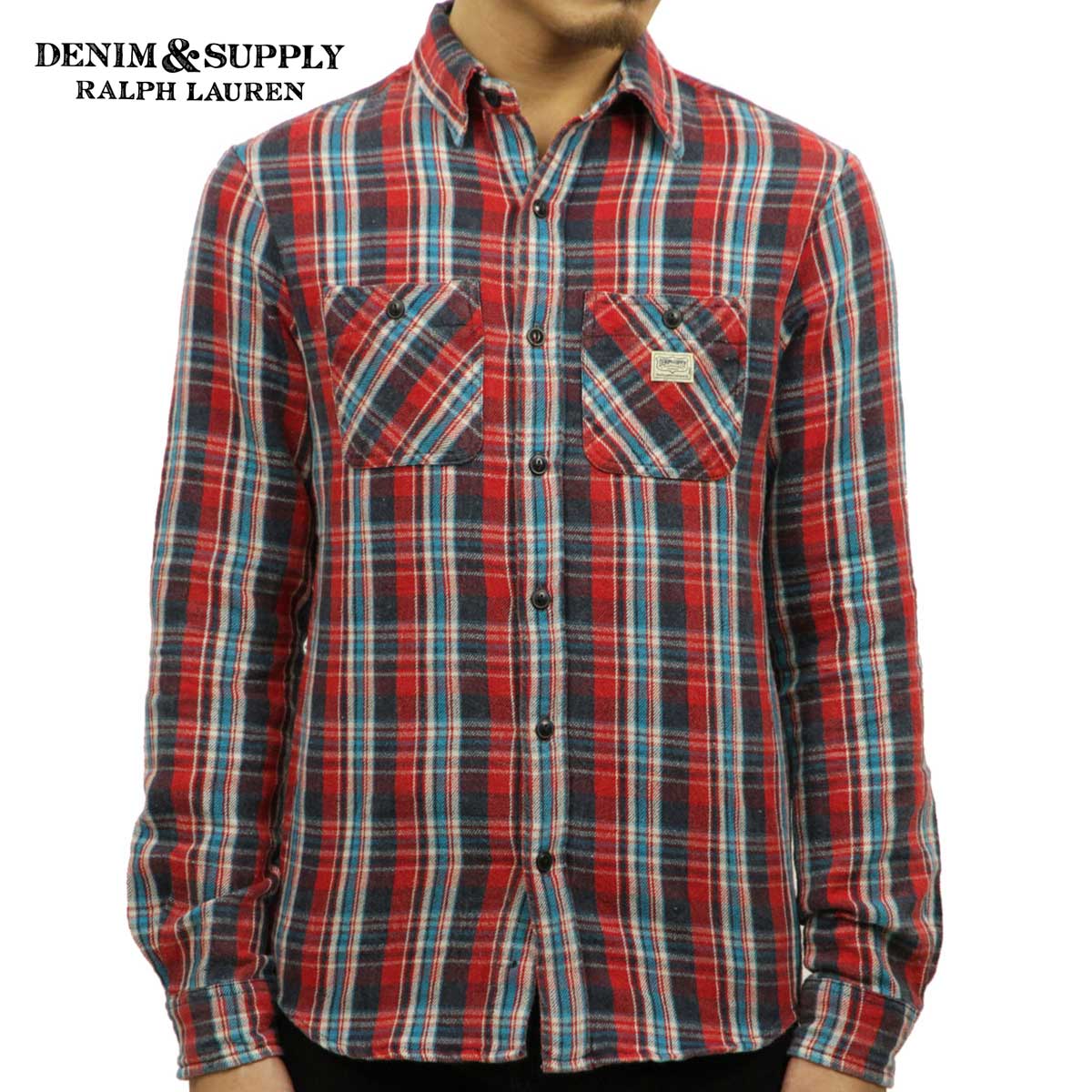 �ǥ˥ॢ��ɥ��ץ饤 �ݥ� ���ե������ ����� ��� ������ DENIM��SUPPLY RALPH LAUREN Ĺµ�����   WARD PLAID COTTON TWILL SHIRT A44B B1C C1D D6E E06F