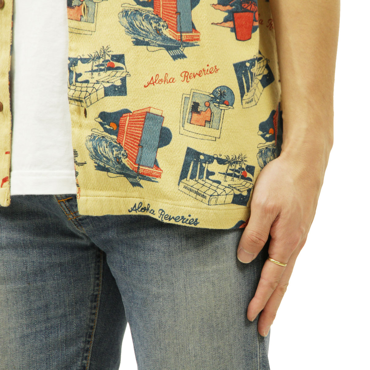 �̡��ǥ��������� ����� ��� ��������Ź Nudie Jeans ���ߥ���� �����ץ󥫥顼����� Ⱦµ����� ARON OPEN COLLARED SHORT SLEEVE SHIRT FADED SUN Y23 140733 A62B B1C C1D D6E E12F