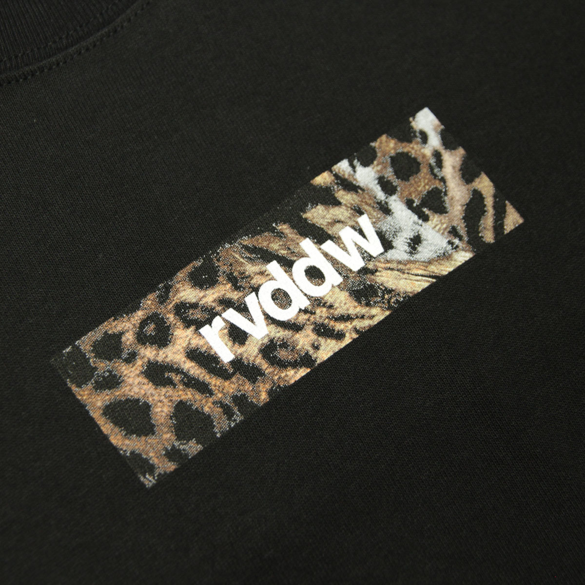 ��С����� ��� ĹµT����� ��������Ź REVERSAL ���롼�ͥå� �����С������� ���� LEOPARD BOX LOGO OVER SIZE LONG SLEEVE rv23aw101 BK BLACK A06B B1C C1D D2E E13F