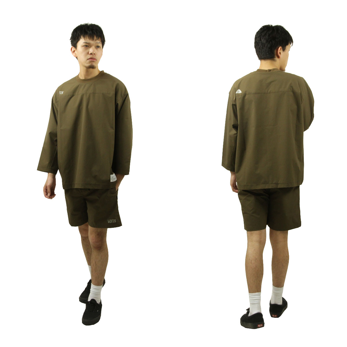 �ݡ��顼 ��� ��ʬµT����� ��������Ź POLER ���롼�ͥå� �ɥ饤T����� RELOP 2 DRY FOOTBALL SHIRT DC 241MCV0076-BRN BROWN