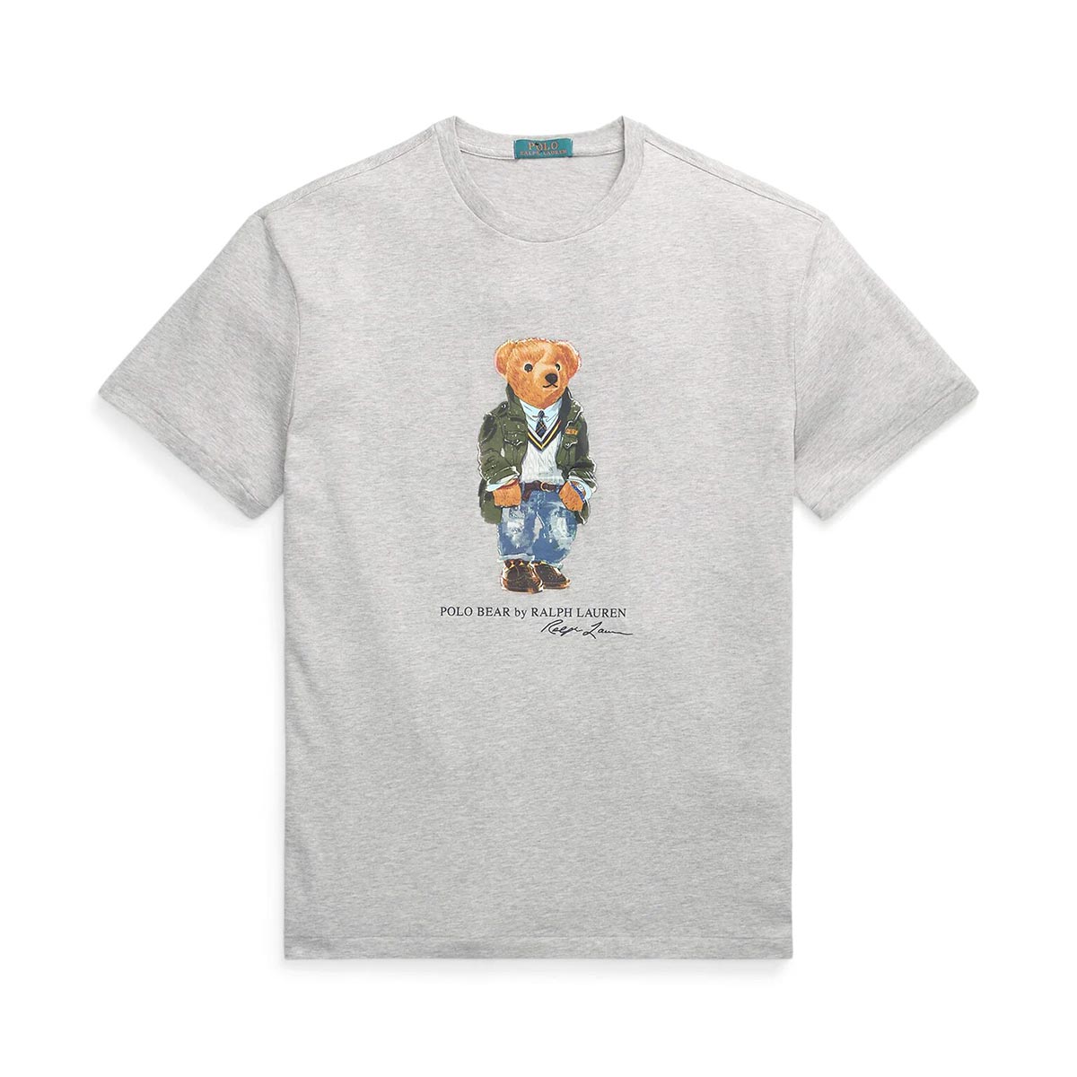 �ݥ� ���ե������ ��� ȾµT����� ������ POLO RALPH LAUREN ���롼�ͥå� �ݥ��٥� BEAR SHORT SLEEVE T-SHIRT GREY 710854497