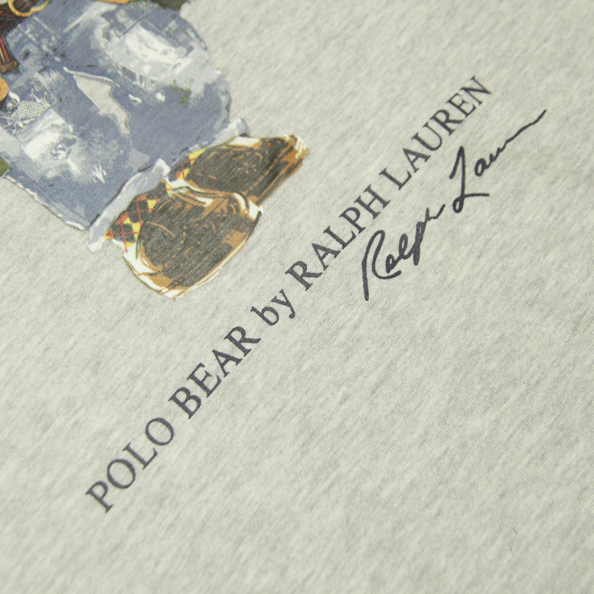 �ݥ� ���ե������ ��� ȾµT����� ������ POLO RALPH LAUREN ���롼�ͥå� �ݥ��٥� BEAR SHORT SLEEVE T-SHIRT GREY 710854497
