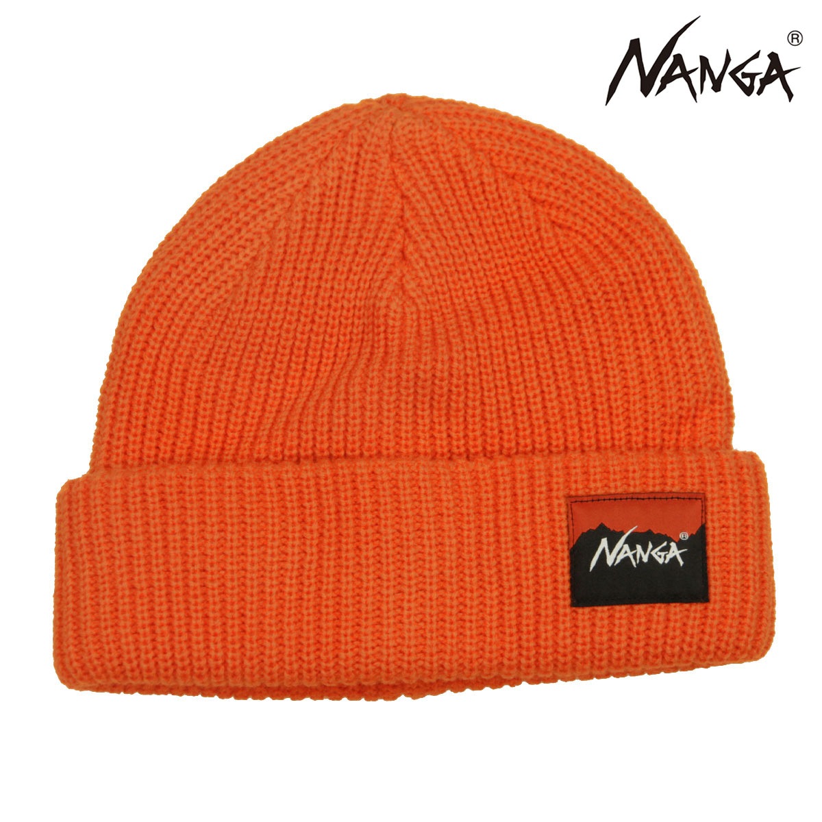 �ʥ� ��� ��ǥ����� �˥åȥ���å� ��������Ź NANGA ���� �˥å�˹ �ӡ��ˡ� BOX LOGO BULKY BEANIE CAP N2532-3C059A ORG ORANGE