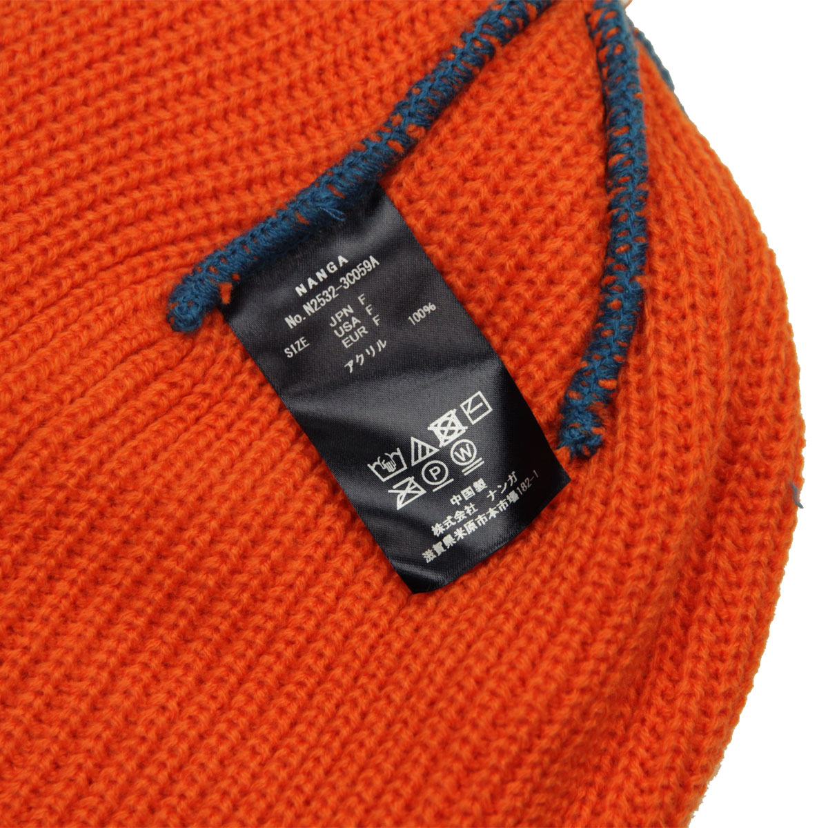 �ʥ� ��� ��ǥ����� �˥åȥ���å� ��������Ź NANGA ���� �˥å�˹ �ӡ��ˡ� BOX LOGO BULKY BEANIE CAP N2532-3C059A ORG ORANGE