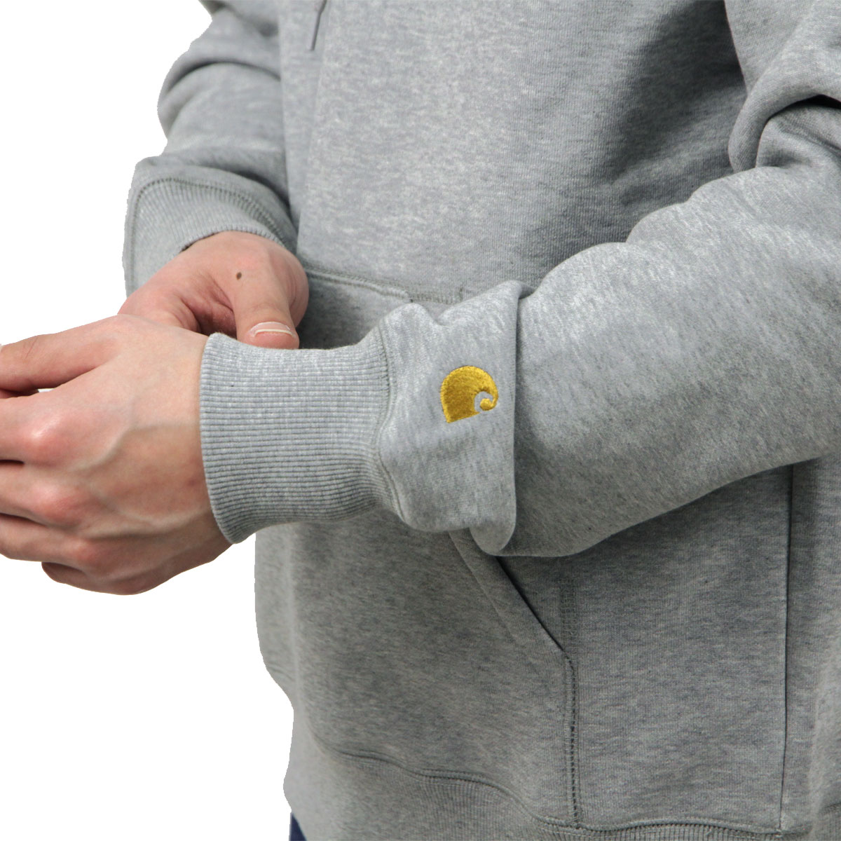 �����ϡ��� ��� �ѡ����� ������ CARHARTT WIP �ץ륪���С� ���� �ա��ǥ��� HOODED CHASE SWEATSHIRT PULLOVER PARKA GREY HEATHER / GOLD I033661 00MXX AB0B B1C C1D D5E E02F