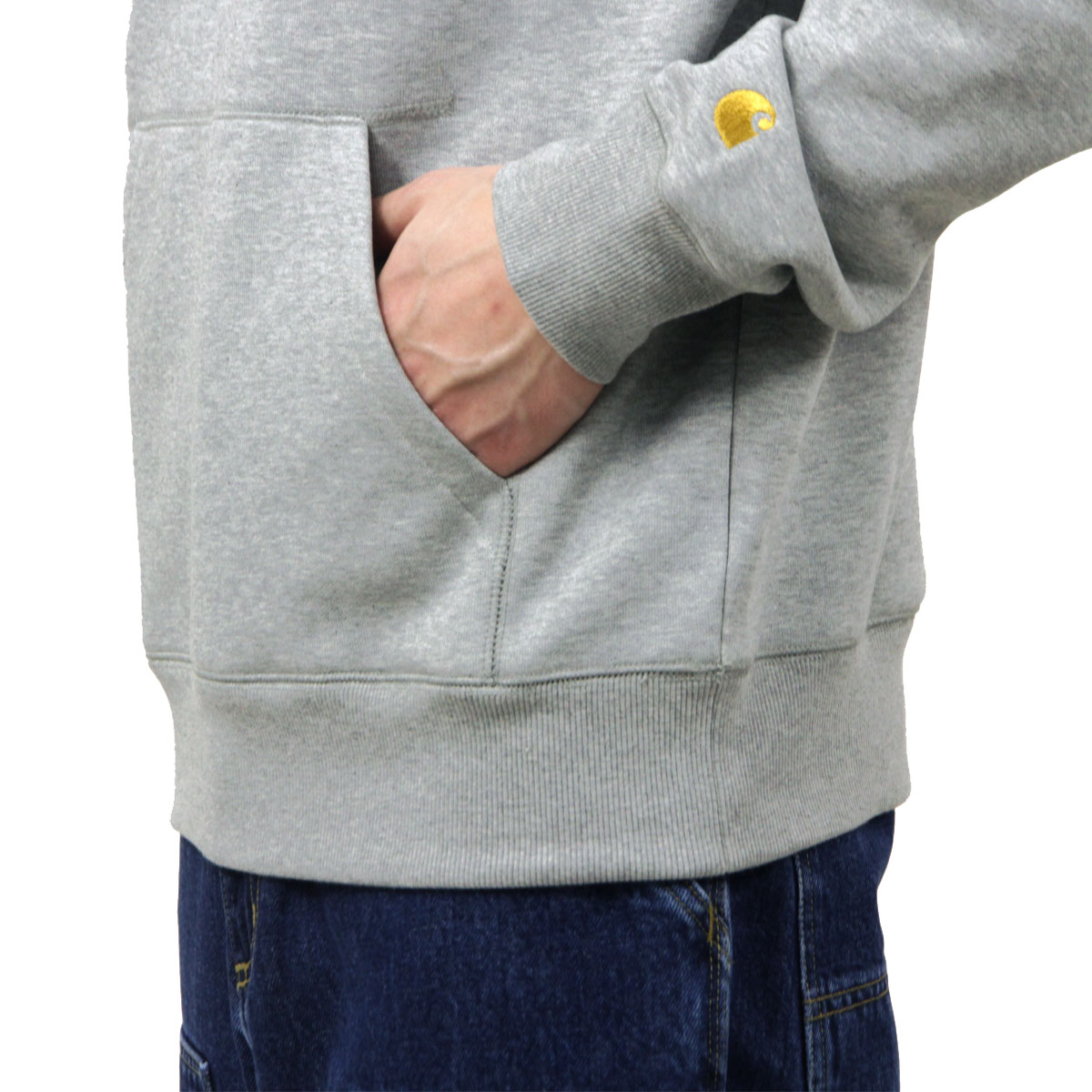 �����ϡ��� ��� �ѡ����� ������ CARHARTT WIP �ץ륪���С� ���� �ա��ǥ��� HOODED CHASE SWEATSHIRT PULLOVER PARKA GREY HEATHER / GOLD I033661 00MXX AB0B B1C C1D D5E E02F