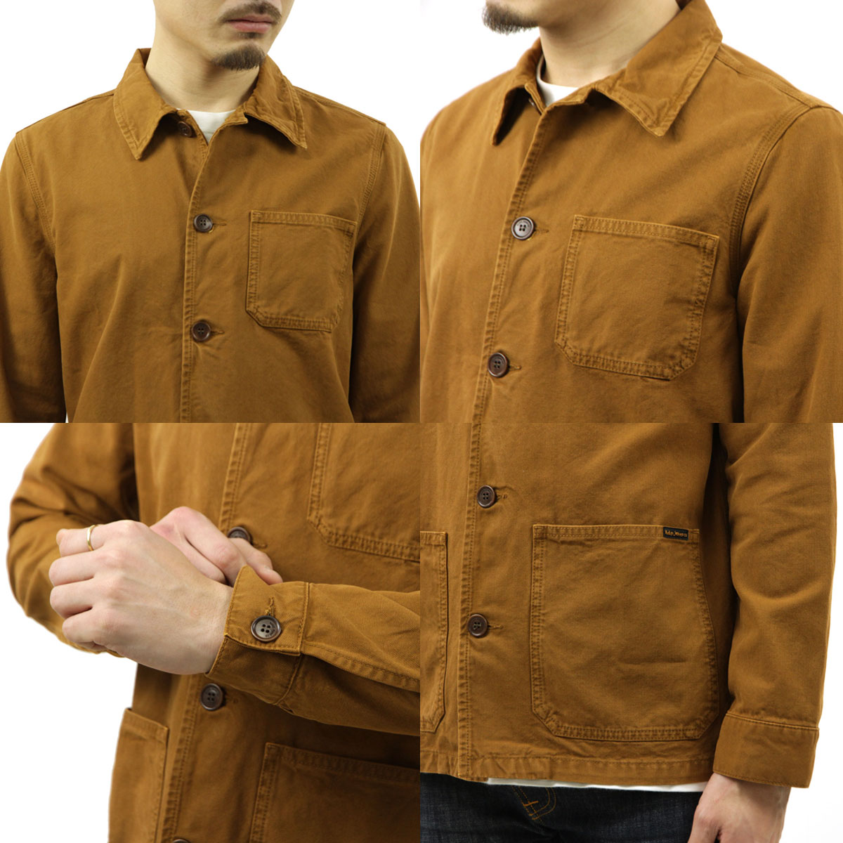 �̡��ǥ��������� ������㥱�å� ��� ��������Ź Nudie Jeans Ĺµ �ܥ�������� �����Х� ���åȥ� ���㥱�å� �������� BARNEY CANVAS JACKET 160721 B84 CHINNAMON A62B B1C C1D D4E E05F