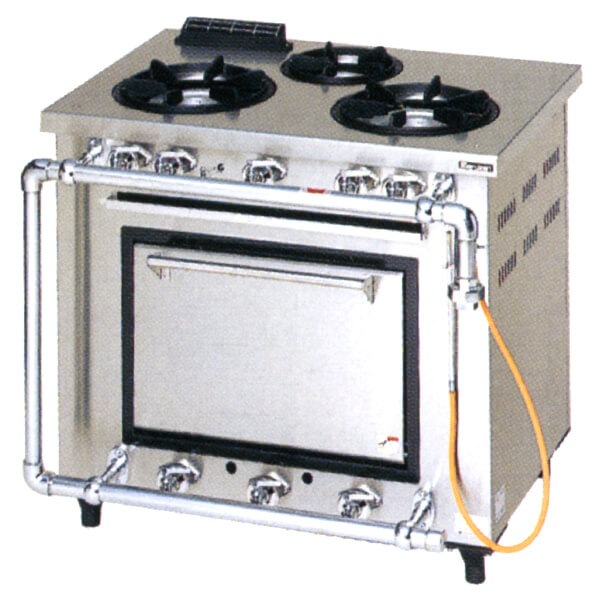 マルゼン ガスレンジ デラックスシリーズ 幅900×奥行600×高さ800(mm) 3