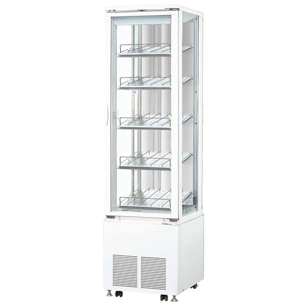 サンデン 業務用 タテ型3面ガラスショーケース 182リットル 幅500×奥行