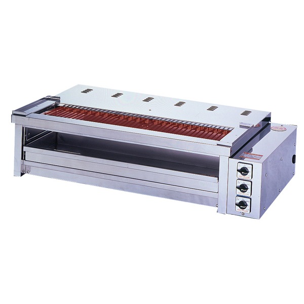 ヒゴグリラー　3P-212 業務用　電気グリラー ヒゴグリラー 電気式焼物器(グリラー) 二刀流タイプ卓上型 幅1180×奥行